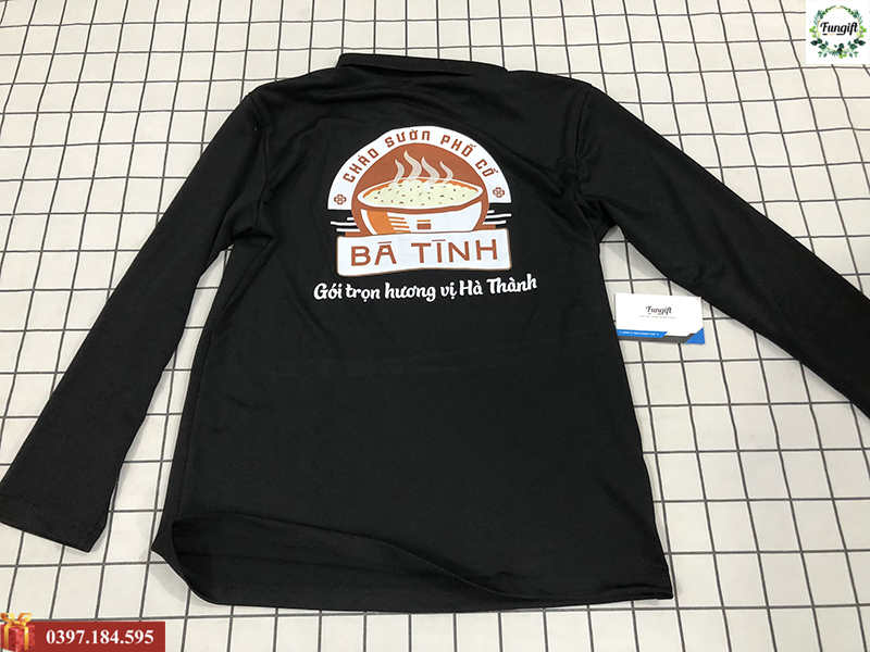 Đồng phục áo thun dài tay in logo theo yêu cầu