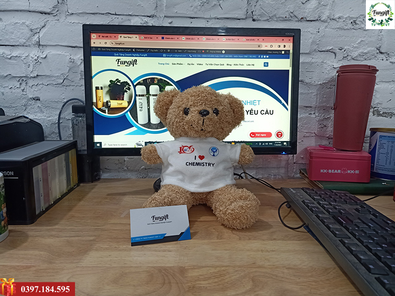 Gấu bông in logo theo yêu cầu