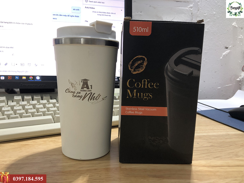 Khắc cốc giữ nhiệt coffee theo yêu cầu