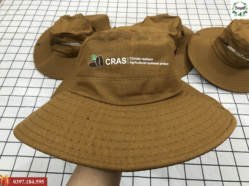 Mũ tai bèo in logo CRAS theo yêu cầu