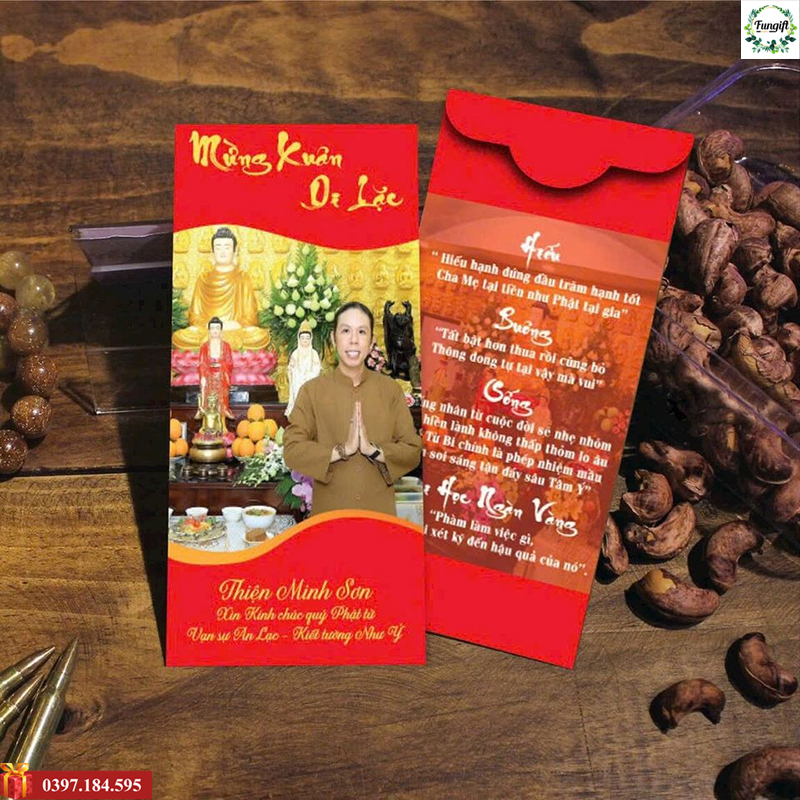 Phong bao lì xì in hình ảnh theo yêu cầu