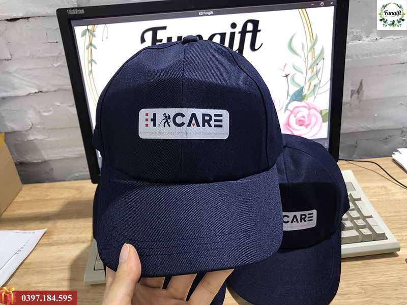 In mũ lưỡi trai cho Hicare theo yêu cầu