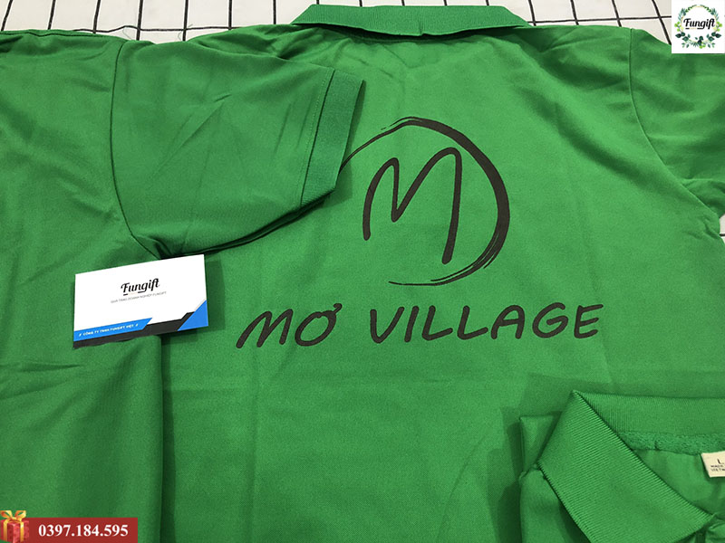 Áo thun đồng phục in logo Mơ Village