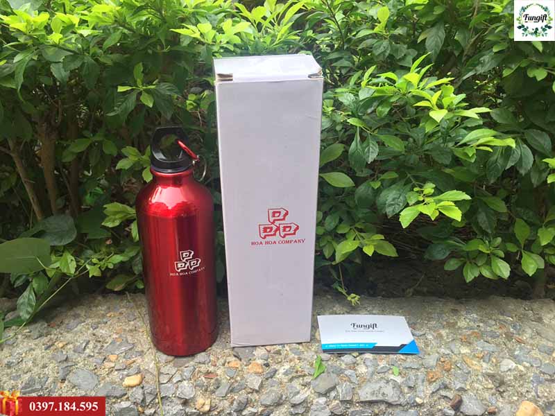 Bình nhôm thể thao in logo theo yêu cầu