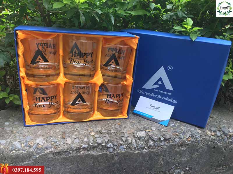 Bộ cốc thủy tinh Ocean chính hãng in logo theo yêu cầu