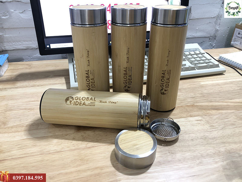 Địa chỉ khắc laser logo lên bình giữ nhiệt giá rẻ Hà Nội