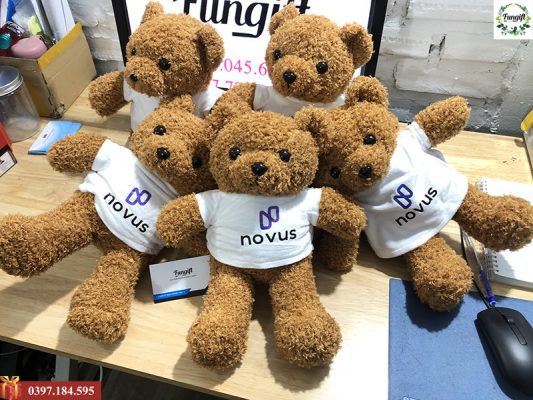 Gấu bông in logo làm quà tặng sự kiện