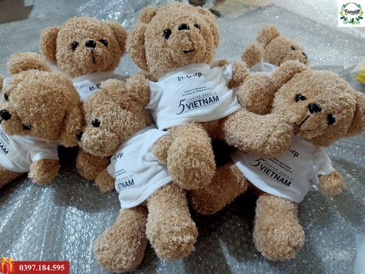Gấu teddy in logo theo yêu cầu