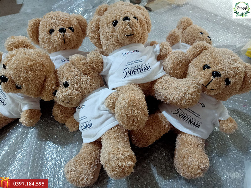 Gấu teddy in logo theo yêu cầu