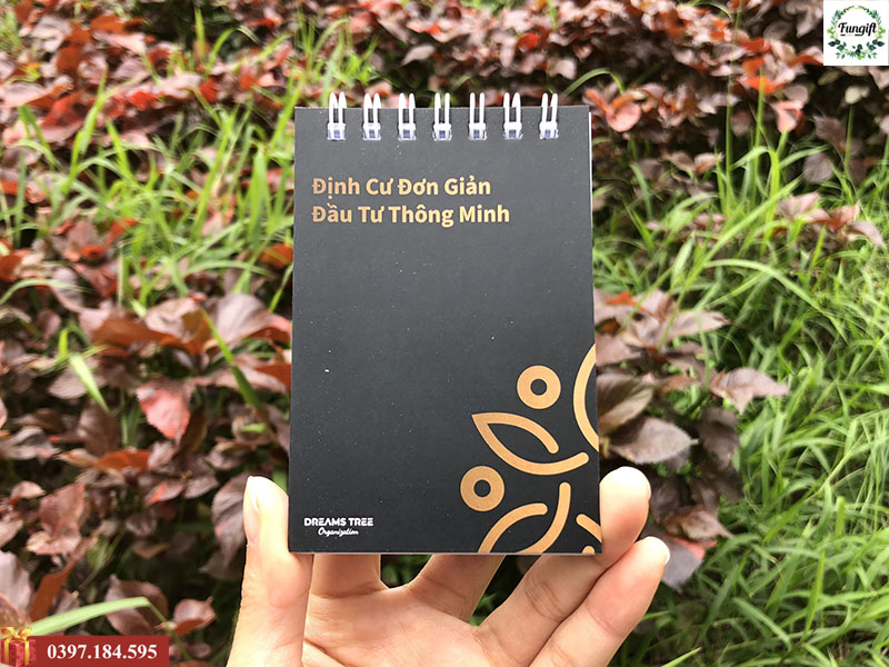 Sổ lò xo in logo giá rẻ