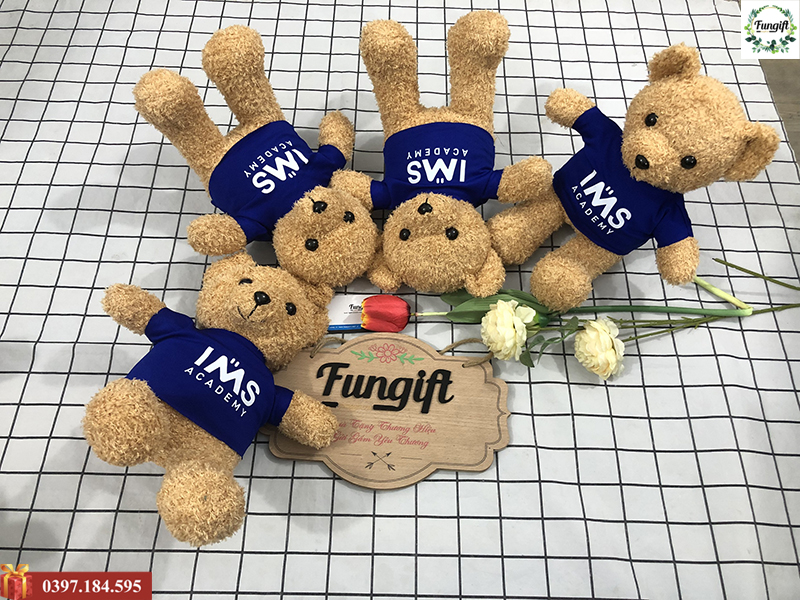 Gấu bông in logo theo yêu cầu