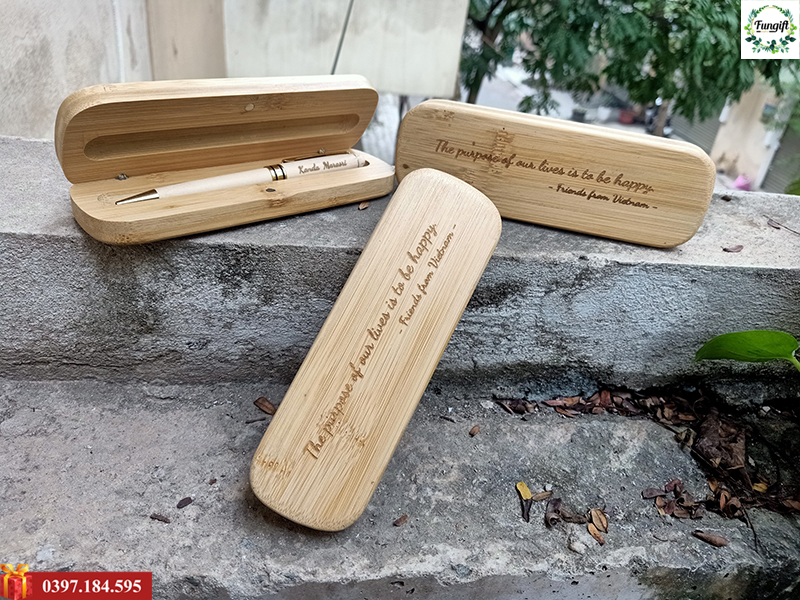 Hộp bút gỗ khắc tên làm quà tặng ý nghĩa