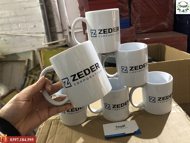 Cốc Sứ In Logo Theo Yêu Cầu Làm Quà Tặng Cho Zeder