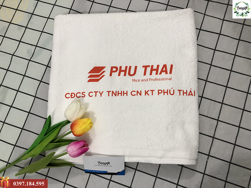 Đặt khăn tắm quà tặng in logo theo yêu cầu