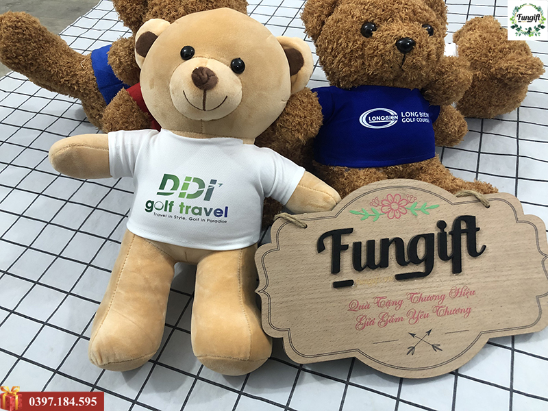 Gấu bông in logo theo yêu cầu