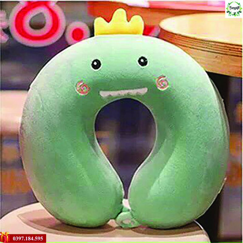 Gối chữ U hình thú in logo
