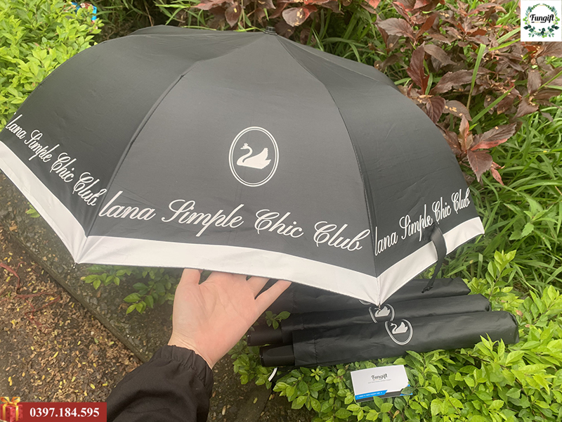 Ô dù gấp 2 in logo