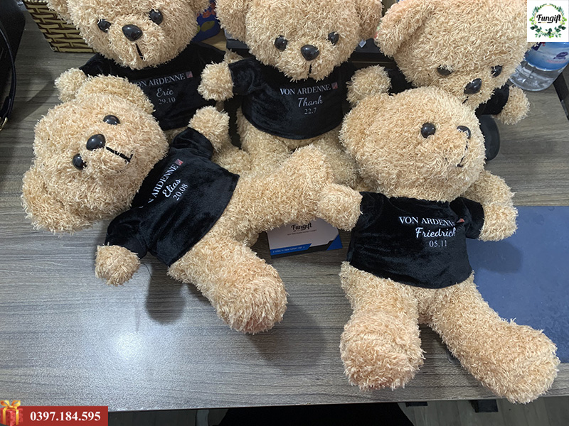Xưởng sản xuất gấu bông teddy in logo