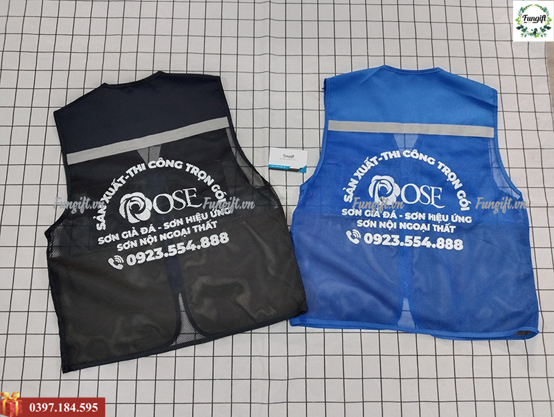 Áo gile bảo hộ in logo công ty
