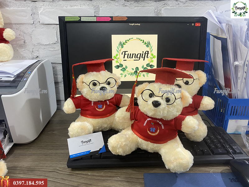 Gấu bông in logo theo yêu cầu