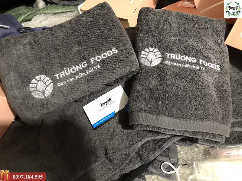 Set 3 khăn thêu logo theo yêu cầu
