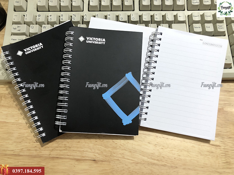 Sổ tay lò xo xoắn in logo theo yêu cầu Hà Nội