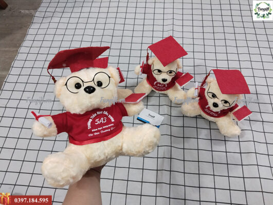 Gấu bông kèm phụ kiện in tên