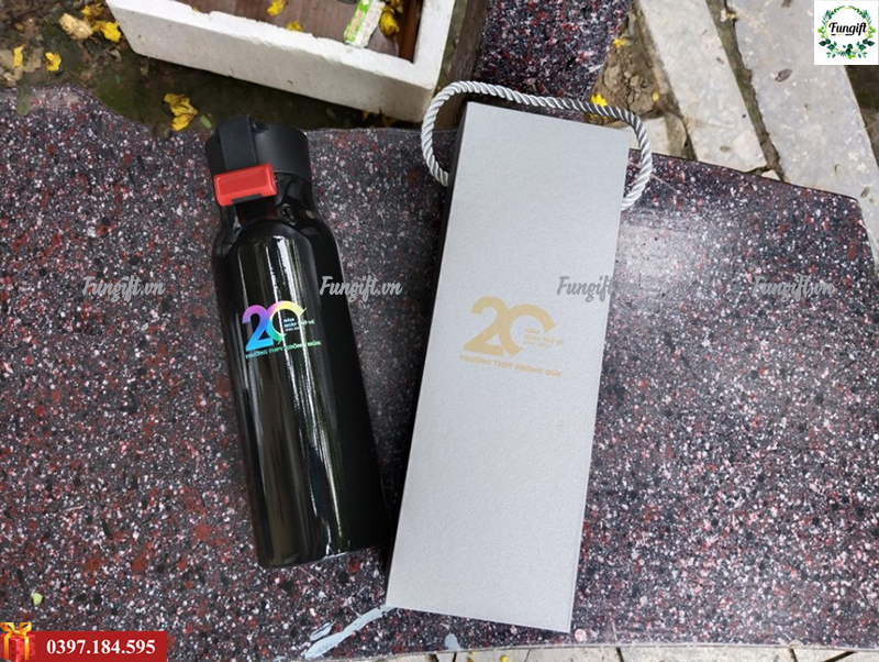 Bình giữ nhiệt in logo kèm hộp