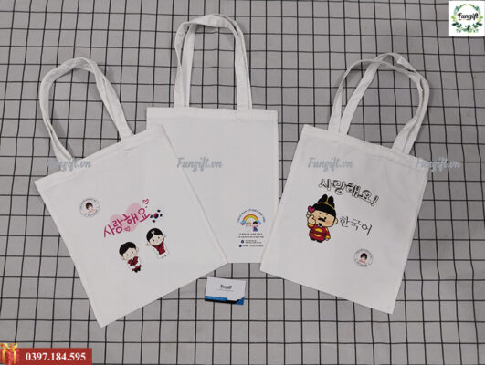 Nhận in logo lên túi vải Hà Nội