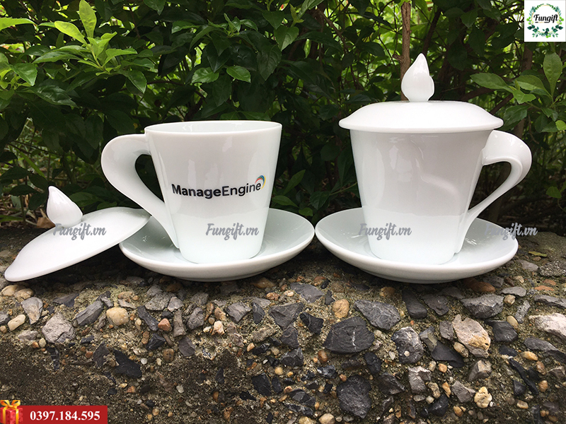 Ly sứ in logo làm quà tặng doanh nghiệp