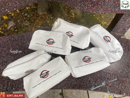 Túi vải đựng bút canvas in logo