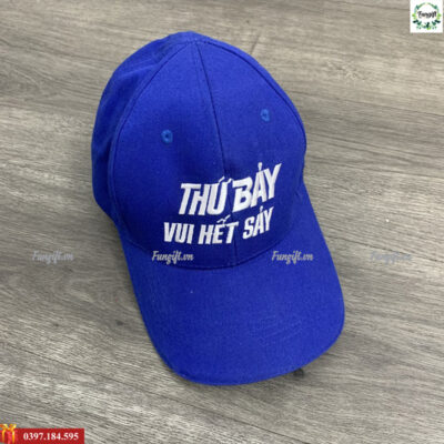 Mũ lưỡi trai thêu logo thông điệp