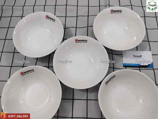 Nhận in logo lên bát sứ