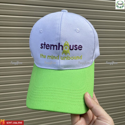 Nón kết phối màu thêu logo