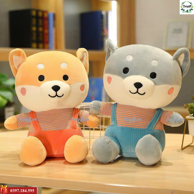 Cún bông may in theo yêu cầu