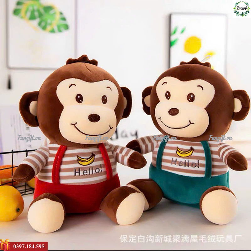 Gấu khỉ nhồi bông in theo mẫu