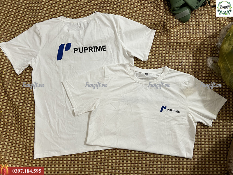 Nhận in logo lên áo thun trắng