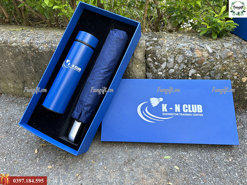Quà tặng giftset bình ô in logo