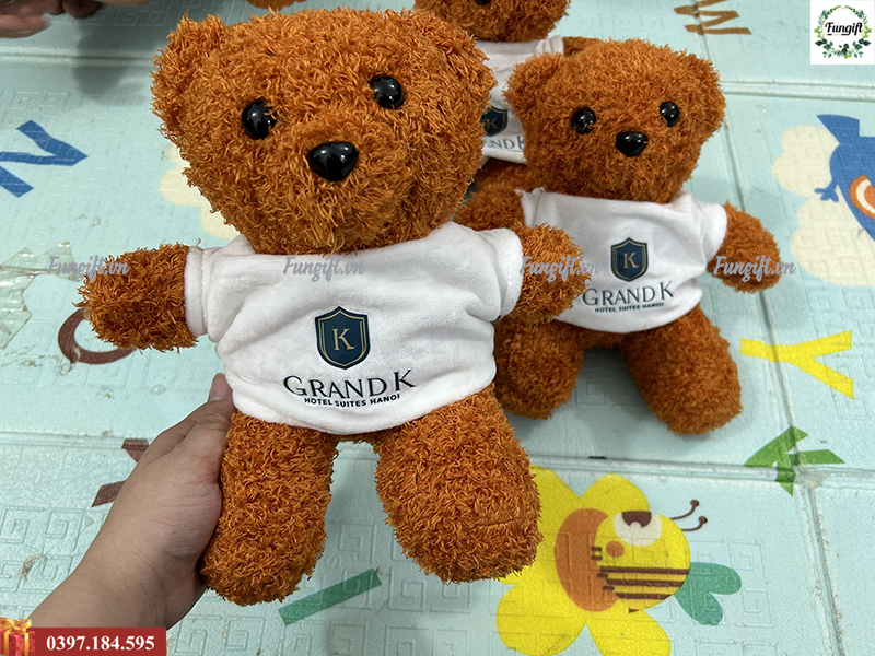 Sỉ lẻ in logo lên gấu nâu xù
