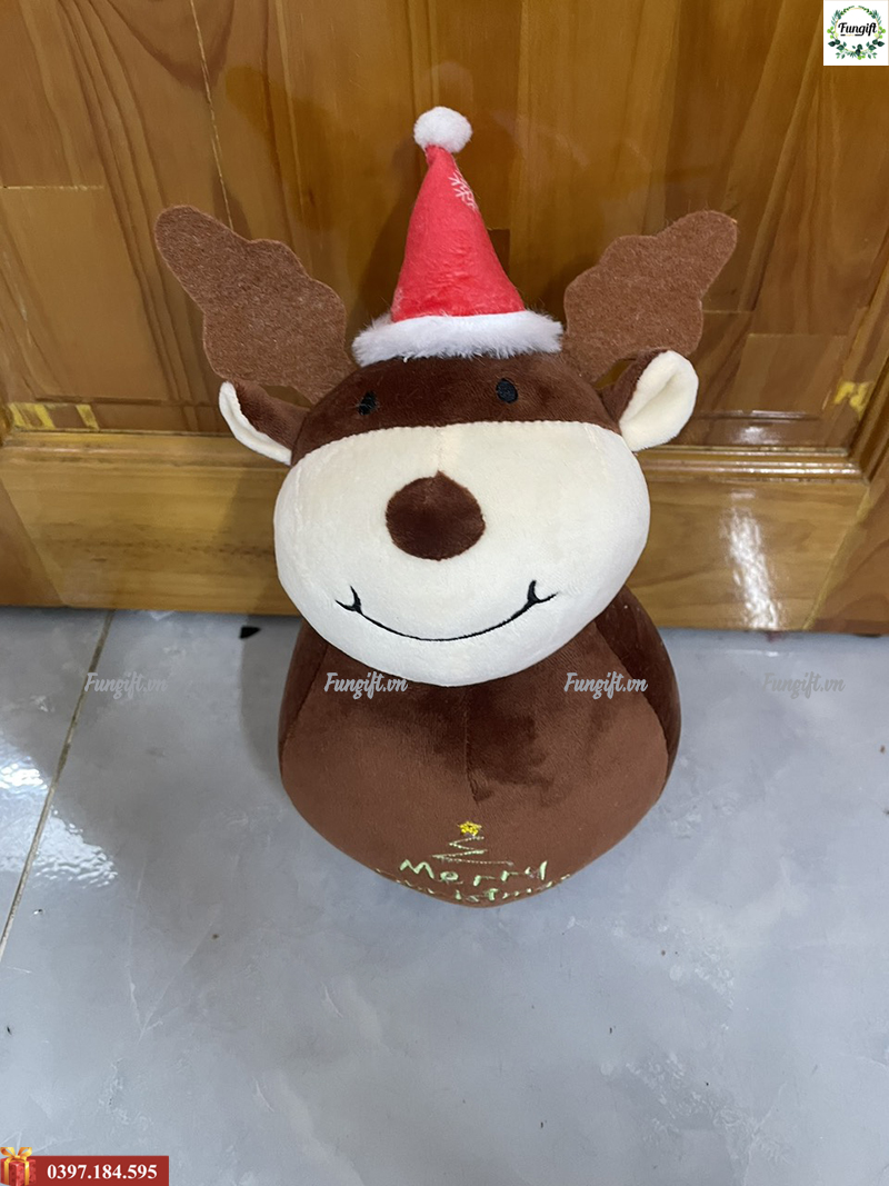 Tuần lộc in thêu logo quà giáng sinh