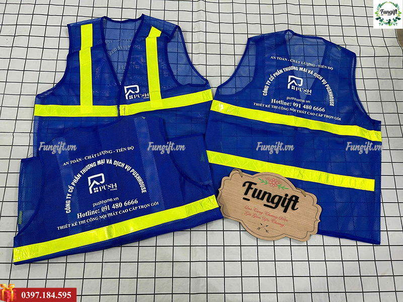 Áo lưới bảo hộ phản quang in logo theo yêu cầu giá rẻ