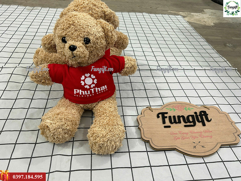 In logo lên áo gấu bông