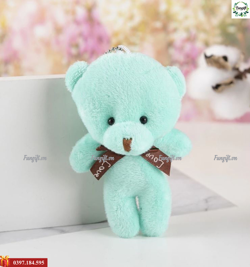 Gấu bông 12cm móc khóa