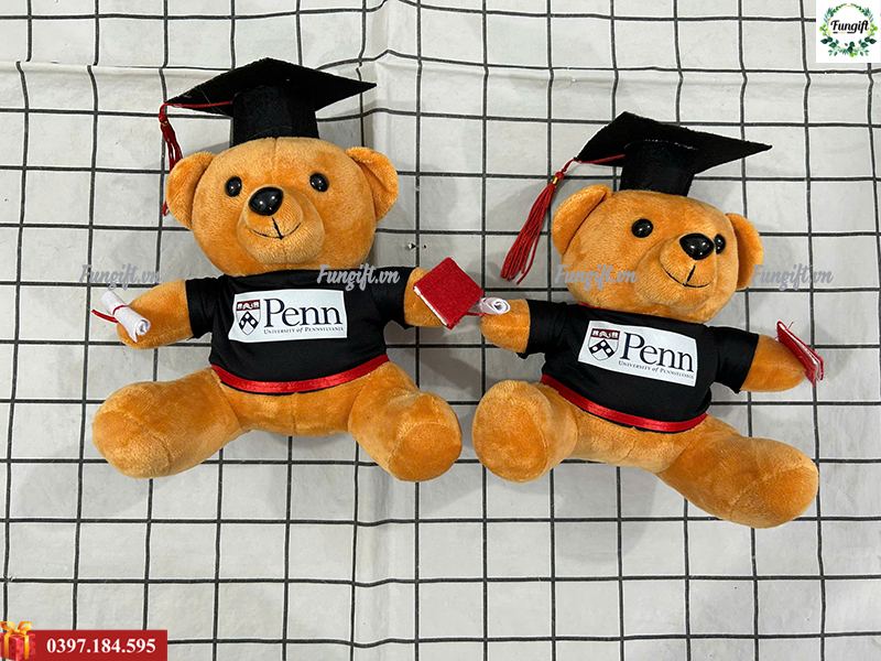 Gấu bông in logo trường học