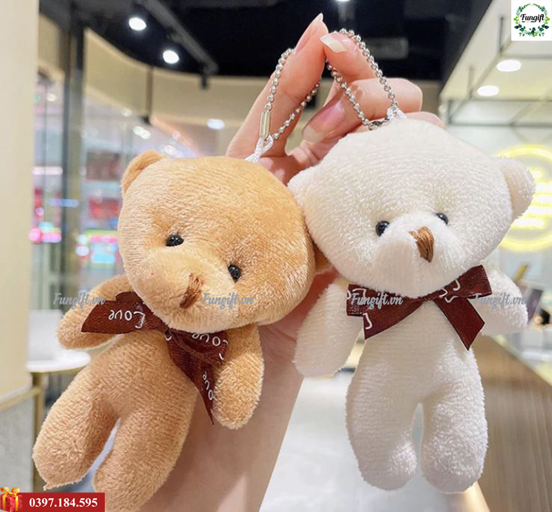 Gấu bông nhỏ móc khóa