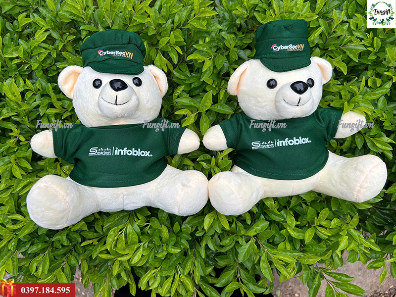 Gấu đội mũ in logo