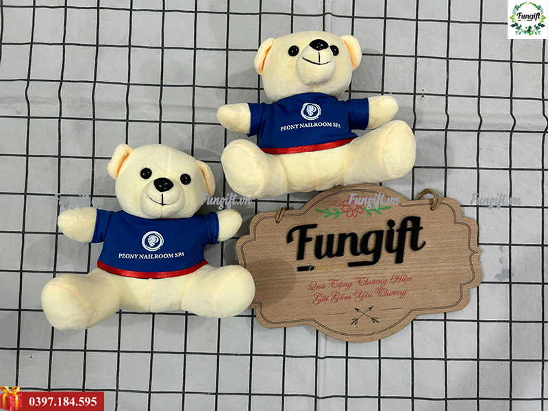 Gấu trắng in logo giá rẻ