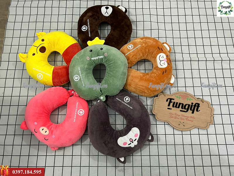 Gối U mix hình in logo