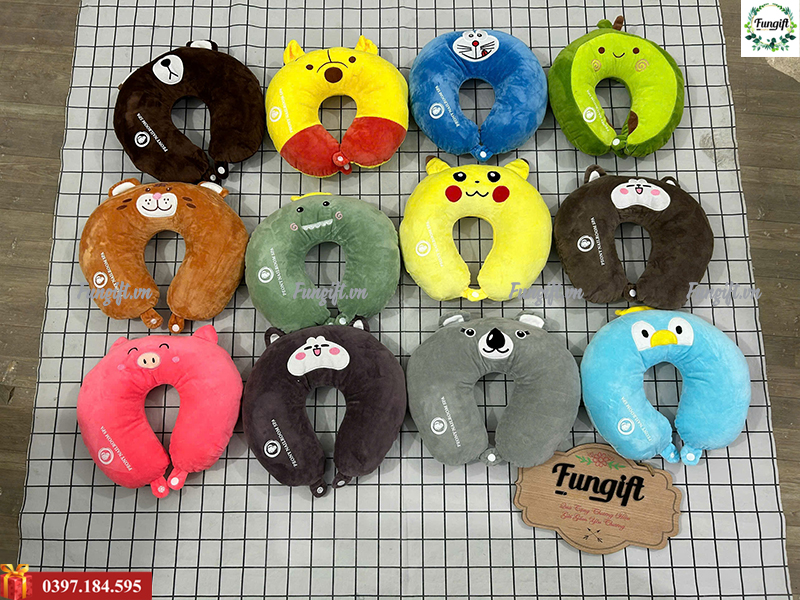 Gối chữ U nhiều hình in logo