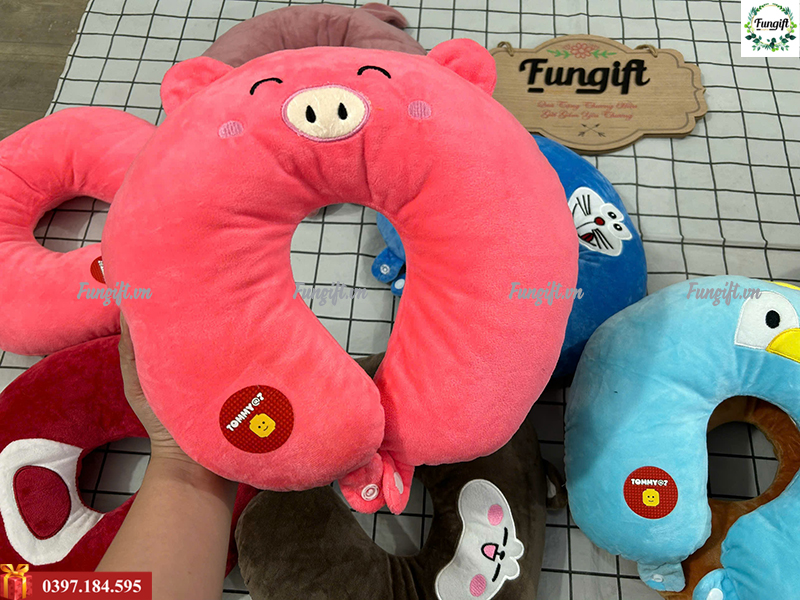 Gối kê cổ hình thú nhồi bông